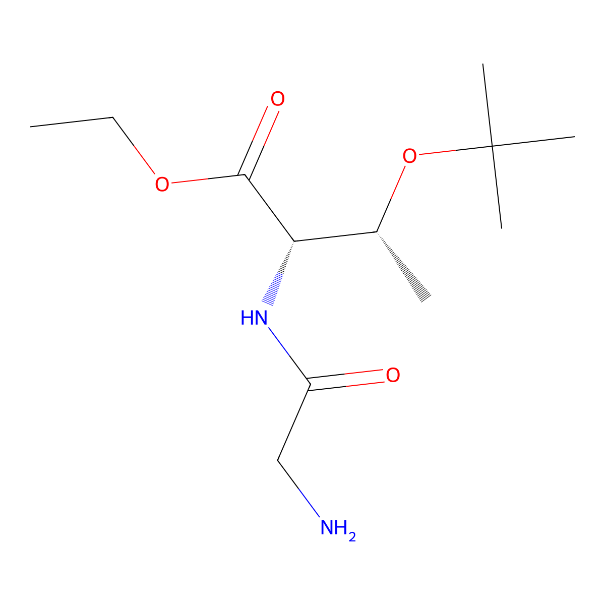 ethyl (2S,3R)-2-(2-aminoacetamido)-3-(tert-butoxy)butanoate molecular structure, CAS 2639374-76-6