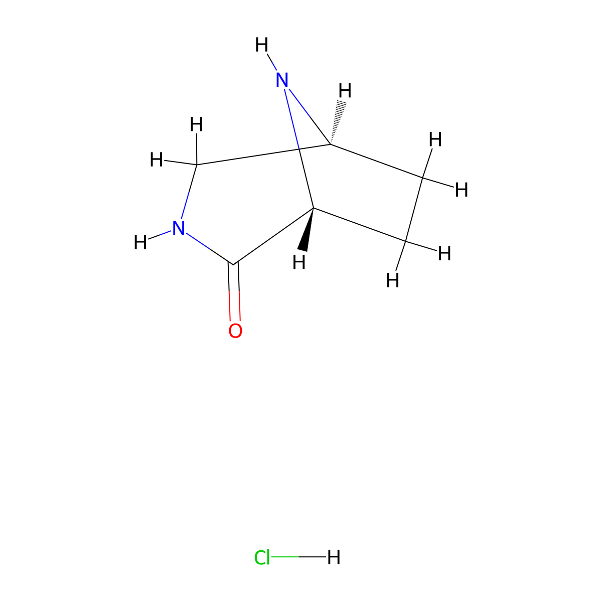 (1R,5S)-3,8-diazabicyclo[3.2.1]octan-2-one hydrochloride molecular structure, CAS 2639374-84-6