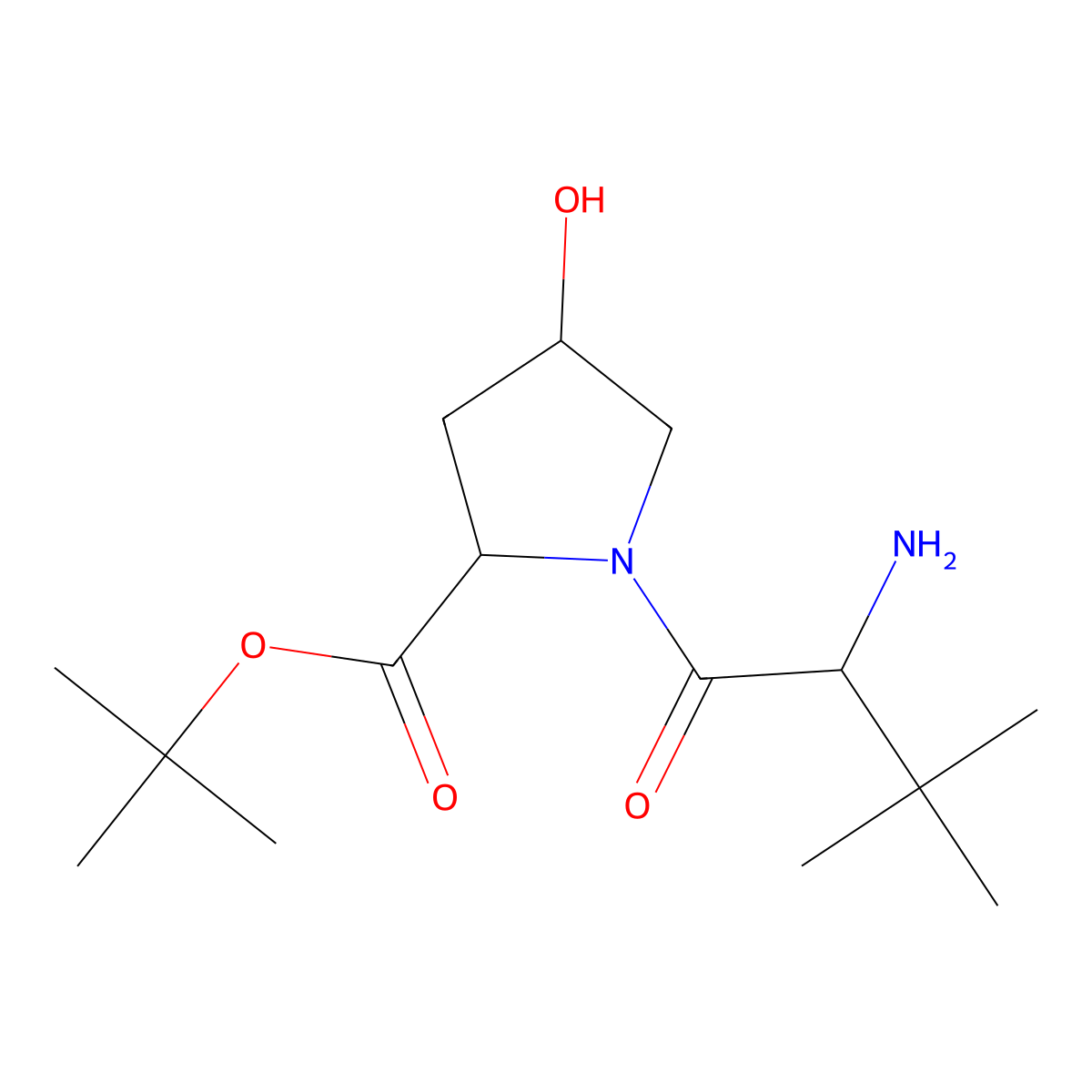 Tert-butyl (2S,4R)-1-((S)-2-amino-3,3-dimethylbutanoyl)-4-hydroxypyrrolidine-2-carboxylate molecular structure, CAS 2639374-93-7
