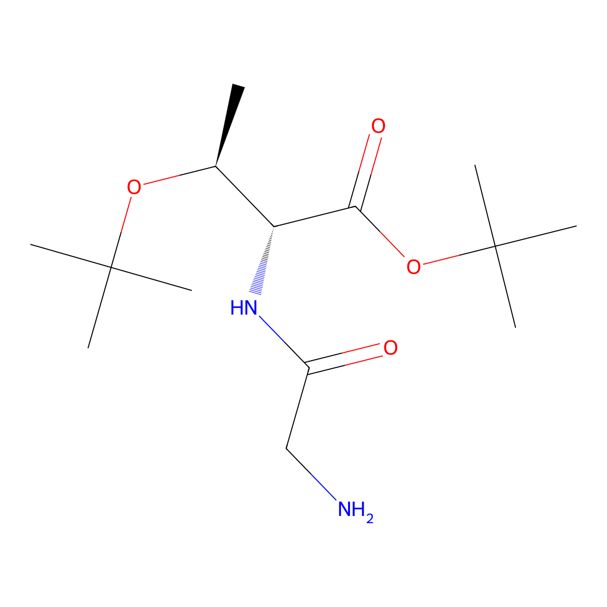 tert-butyl (2R,3S)-2-(2-aminoacetamido)-3-(tert-butoxy)butanoate molecular structure, CAS 2639374-95-9