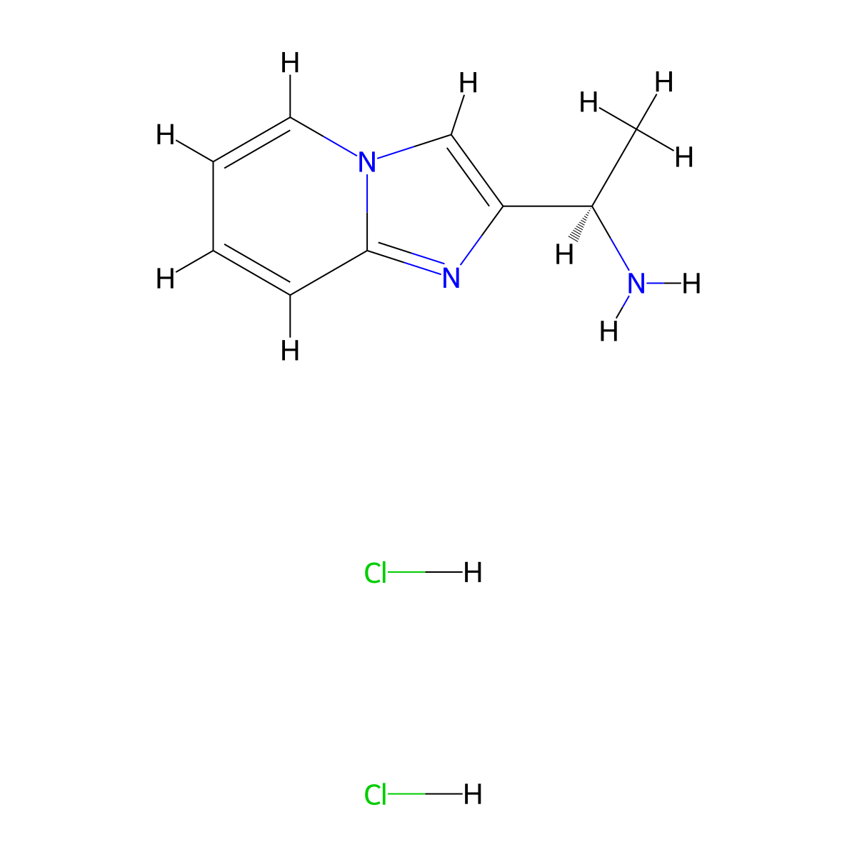 (R)-1-(Imidazo[1,2-a]pyridin-2-yl)ethan-1-amine dihydrochloride molecular structure, CAS 2639375-51-0