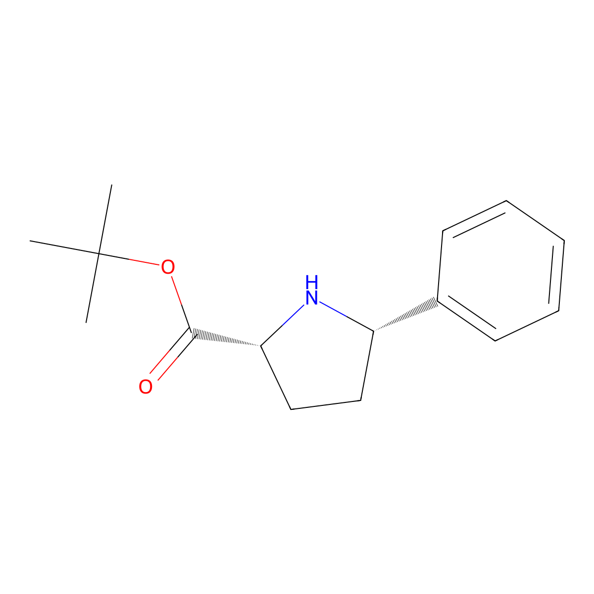 tert-butyl (2R,5S)-5-phenylpyrrolidine-2-carboxylate molecular structure, CAS 2639375-73-6
