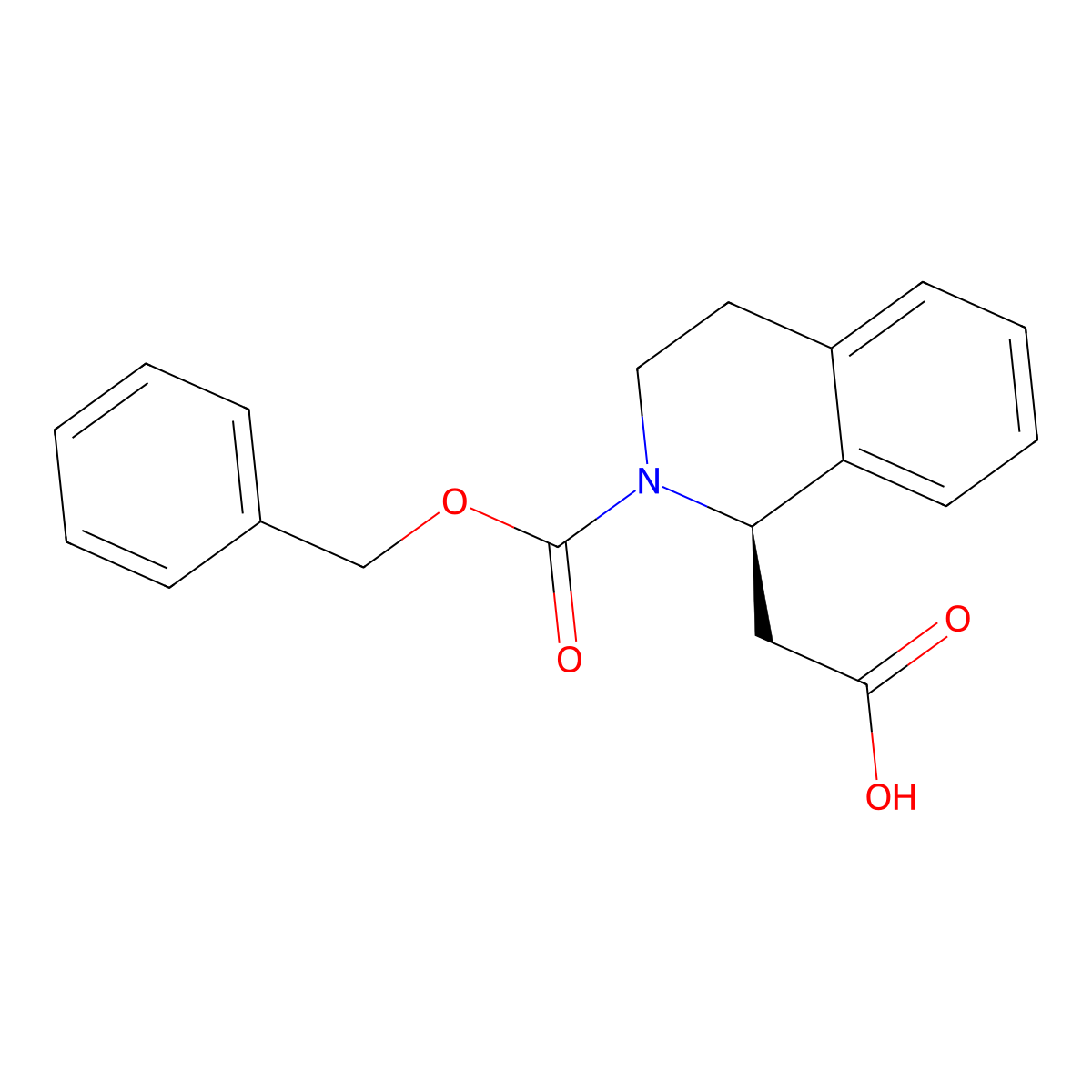 2-[(1R)-2-[(benzyloxy)carbonyl]-1,2,3,4-tetrahydroisoquinolin-1-yl]acetic acid molecular structure, CAS 2639377-88-9