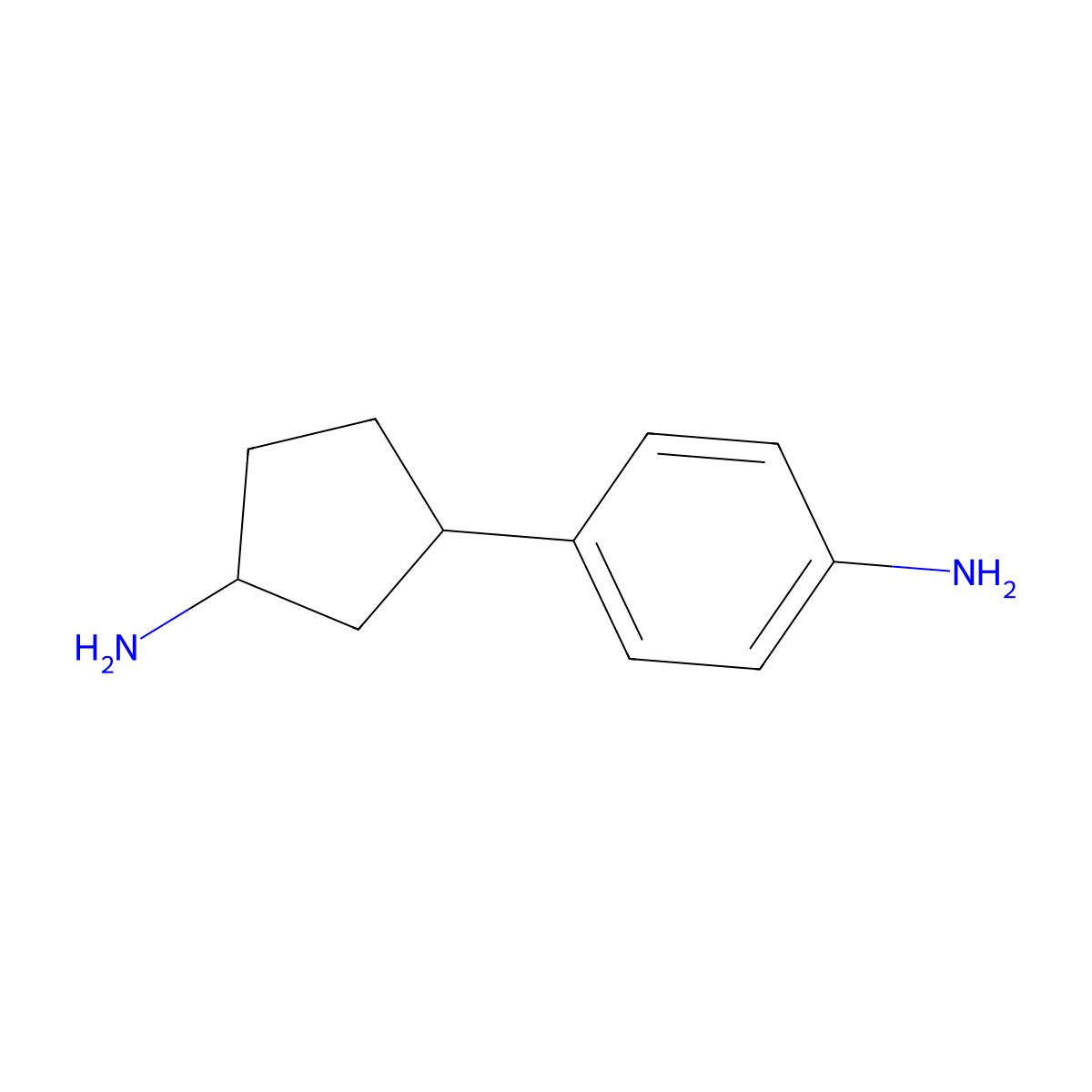 rac-4-[(1R,3R)-3-aminocyclopentyl]aniline molecular structure, CAS 2639378-08-6