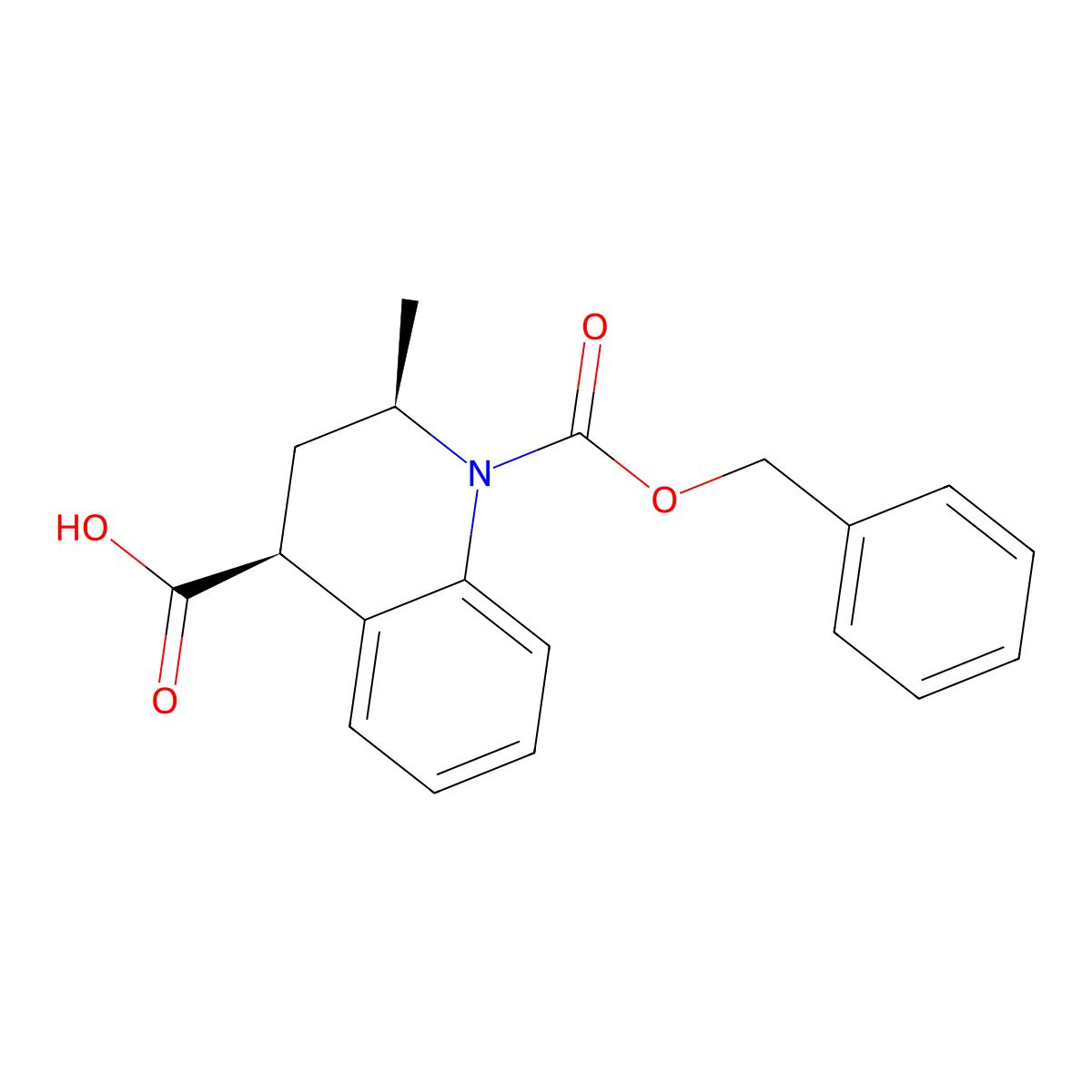 rac-(2R,4S)-1-[(benzyloxy)carbonyl]-2-methyl-1,2,3,4-tetrahydroquinoline-4-carboxylic acid molecular structure, CAS 2639378-29-1