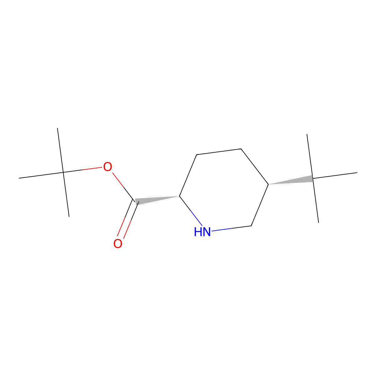 rac-tert-butyl (2R,5S)-5-tert-butylpiperidine-2-carboxylate molecular structure, CAS 2639378-34-8