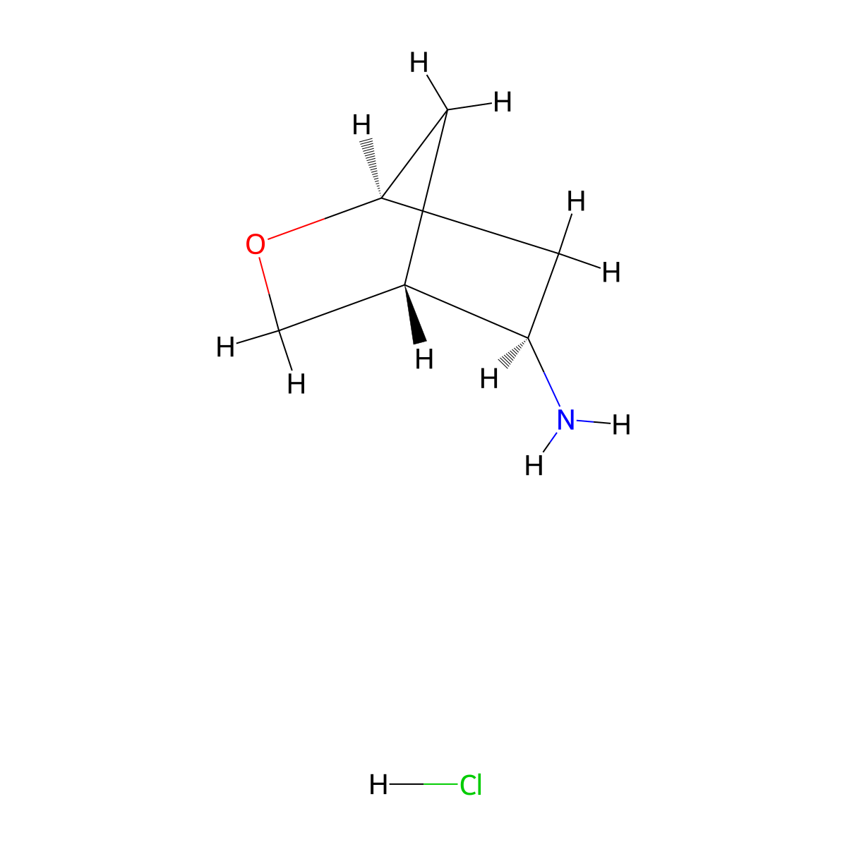 (1S,4R,5R)-2-oxabicyclo[2.2.1]heptan-5-amine;hydrochloride molecular structure, CAS 2639378-53-1