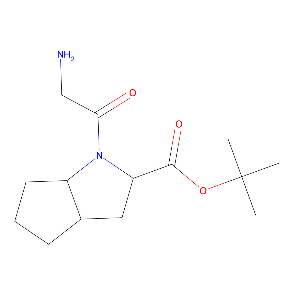 tert-butyl (2S,3aS,6aS)-1-(2-aminoacetyl)-octahydrocyclopenta[b]pyrrole-2-carboxylate molecular structure, CAS 2639378-82-6