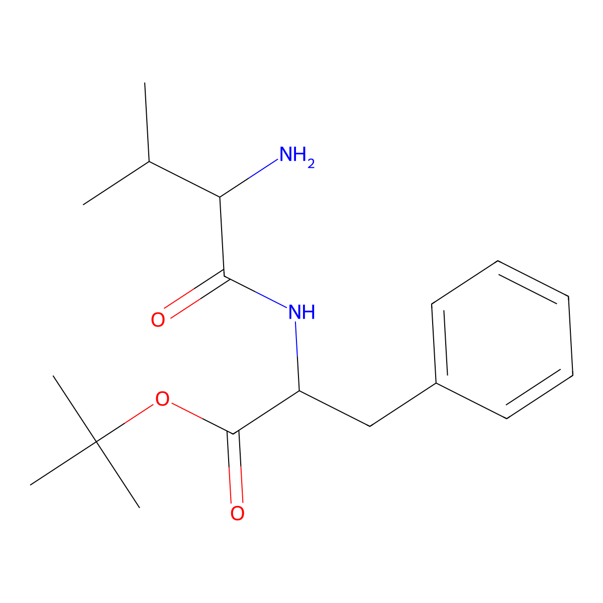 tert-butyl (2R)-2-[(2R)-2-amino-3-methylbutanamido]-3-phenylpropanoate molecular structure, CAS 2639378-85-9