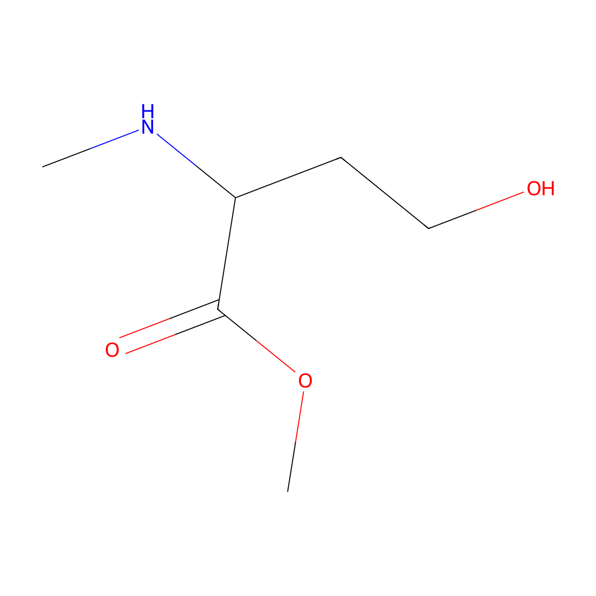 methyl (2S)-4-hydroxy-2-(methylamino)butanoate molecular structure, CAS 2639378-94-0