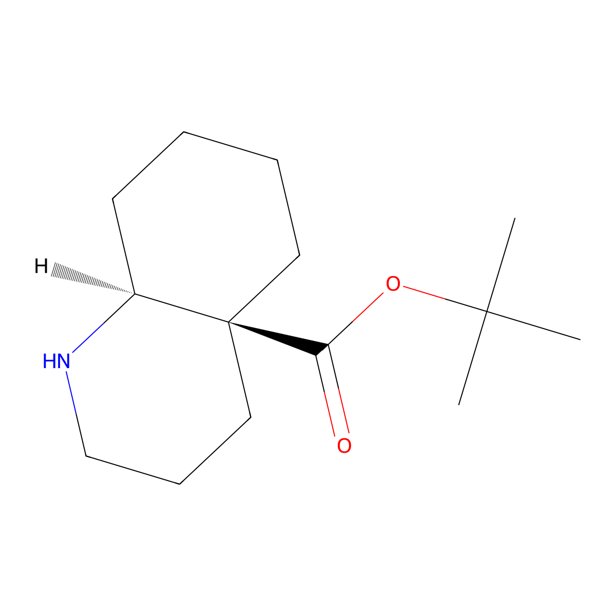 rac-tert-butyl (4aR,8aR)-decahydroquinoline-4a-carboxylate molecular structure, CAS 2639378-99-5