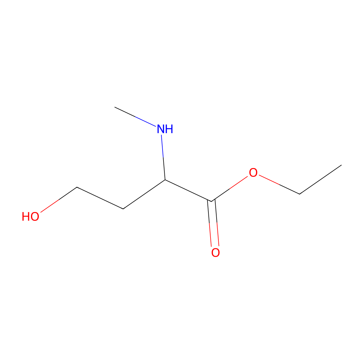 ethyl (2S)-4-hydroxy-2-(methylamino)butanoate molecular structure, CAS 2639379-01-2