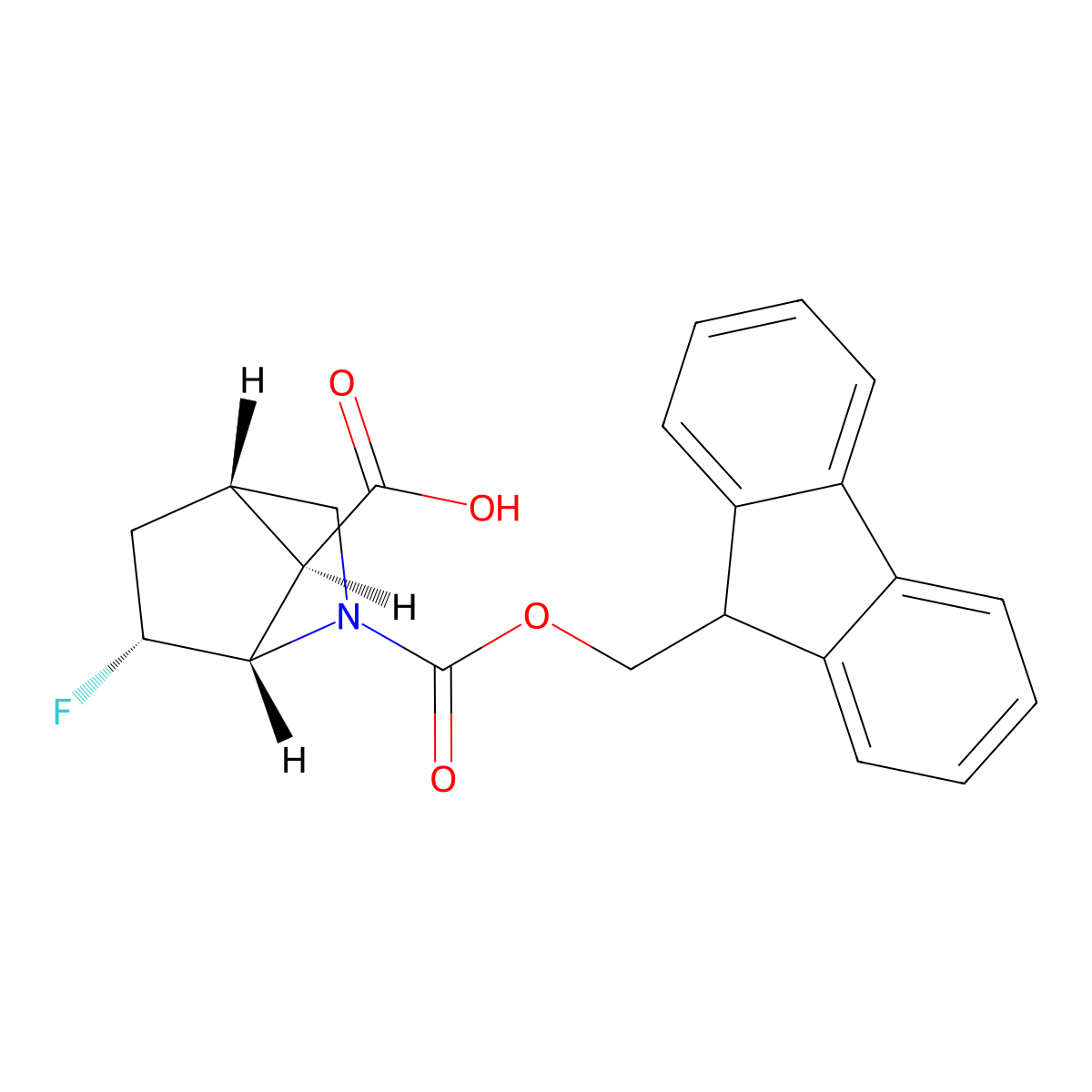 rac-(1R,4R,6S,7S)-2-{[(9H-fluoren-9-yl)methoxy]carbonyl}-6-fluoro-2-azabicyclo[2.2.1]heptane-7-carboxylic acid molecular structure, CAS 2639379-02-3