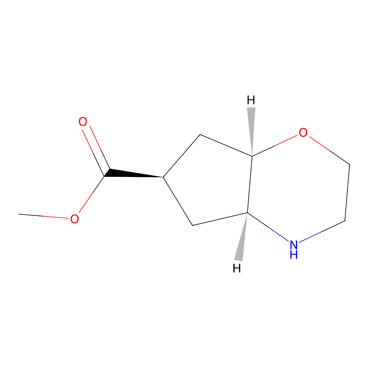rac-methyl (4aR,6S,7aS)-octahydrocyclopenta[b][1,4]oxazine-6-carboxylate molecular structure, CAS 2639379-51-2