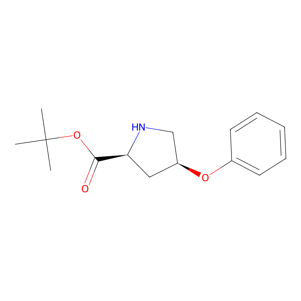 tert-butyl (2S,4S)-4-phenoxypyrrolidine-2-carboxylate molecular structure, CAS 2639379-70-5