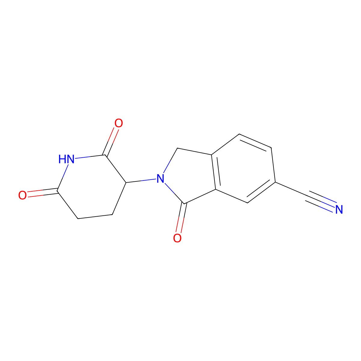 2-(2,6-Dioxopiperidin-3-yl)-3-oxoisoindoline-5-carbonitrile molecular structure, CAS 2639386-82-4