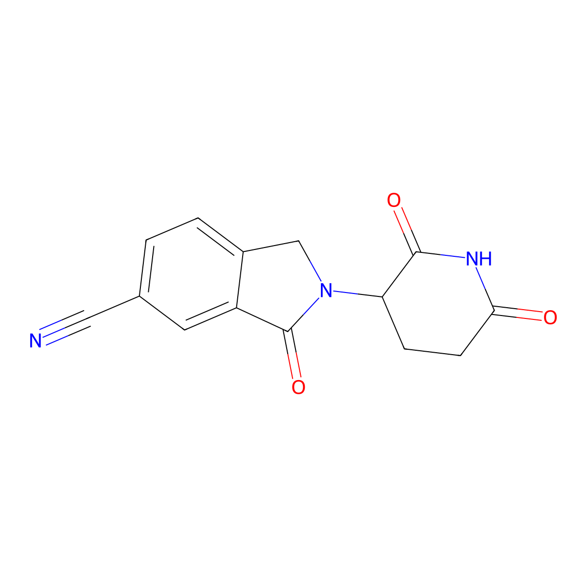 2-(2,6-Dioxopiperidin-3-yl)-3-oxoisoindoline-5-carbonitrile molecular structure, CAS 2639386-82-4