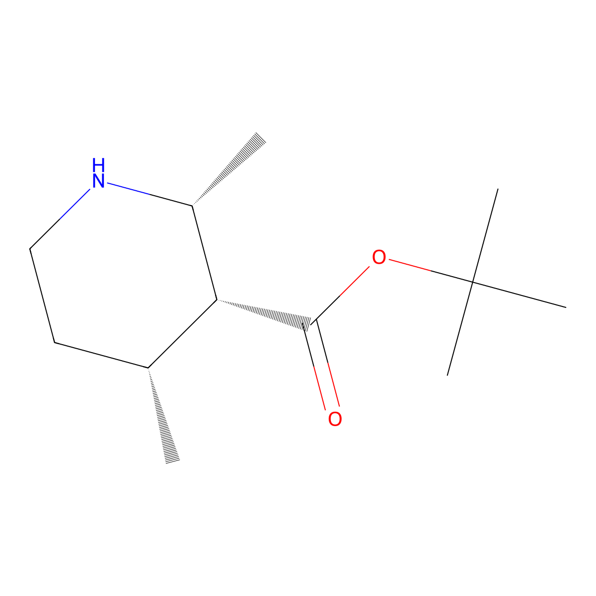 rac-tert-butyl (2R,3R,4R)-2,4-dimethylpiperidine-3-carboxylate molecular structure, CAS 2639388-59-1
