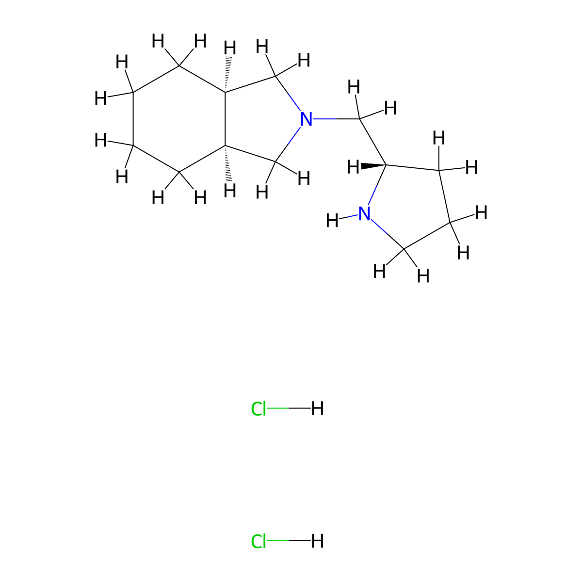 (3aR,7aS)-2-{[(2S)-pyrrolidin-2-yl]methyl}-octahydro-1H-isoindoledihydrochloride molecular structure, CAS 2639388-79-5