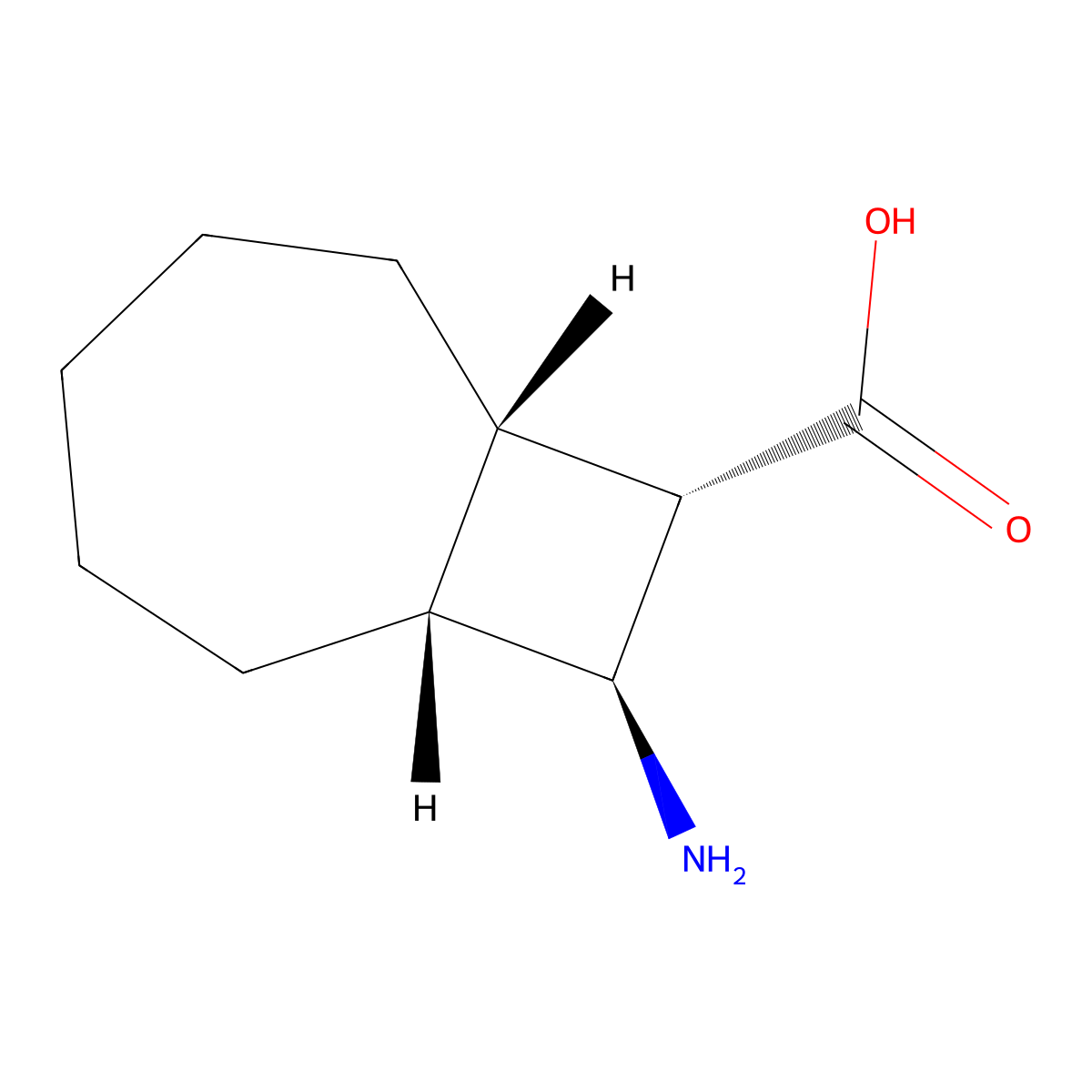 rac-(1R,7S,8S,9S)-9-aminobicyclo[5.2.0]nonane-8-carboxylic acid molecular structure, CAS 2639389-20-9