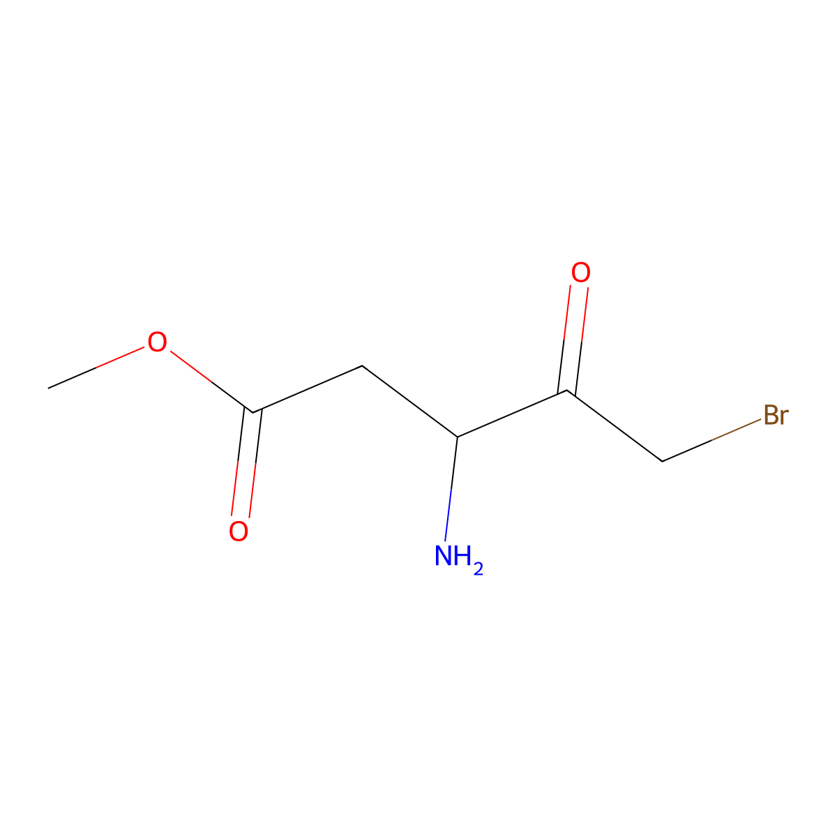 methyl (3R)-3-amino-5-bromo-4-oxopentanoate molecular structure, CAS 2639389-63-0
