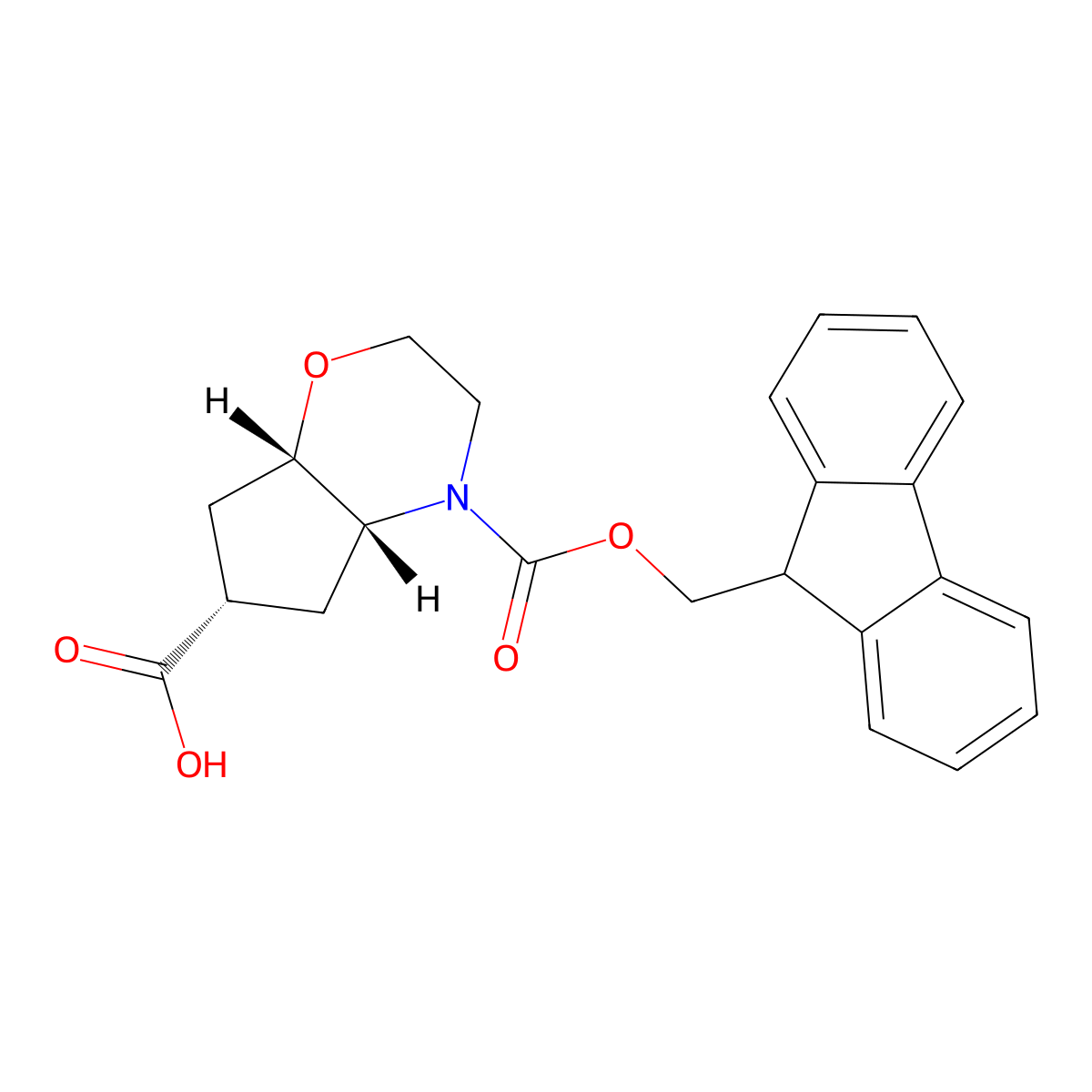 rac-(4aR,6S,7aS)-4-{[(9H-fluoren-9-yl)methoxy]carbonyl}-octahydrocyclopenta[b][1,4]oxazine-6-carboxylic acid molecular structure, CAS 2639389-74-3