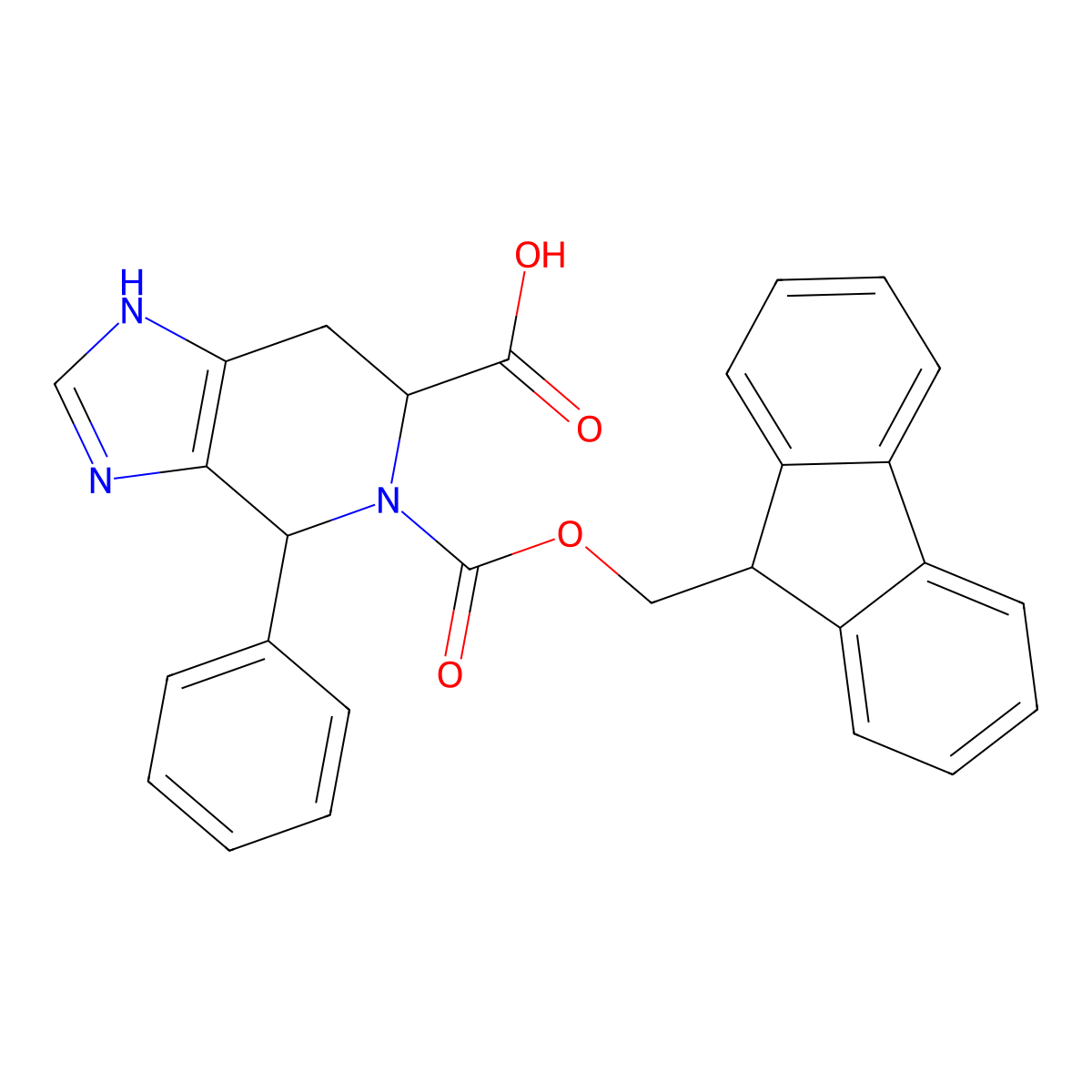 rac-(4R,6R)-5-{[(9H-fluoren-9-yl)methoxy]carbonyl}-4-phenyl-3H,4H,5H,6H,7H-imidazo[4,5-c]pyridine-6-carboxylic acid molecular structure, CAS 2639390-94-4