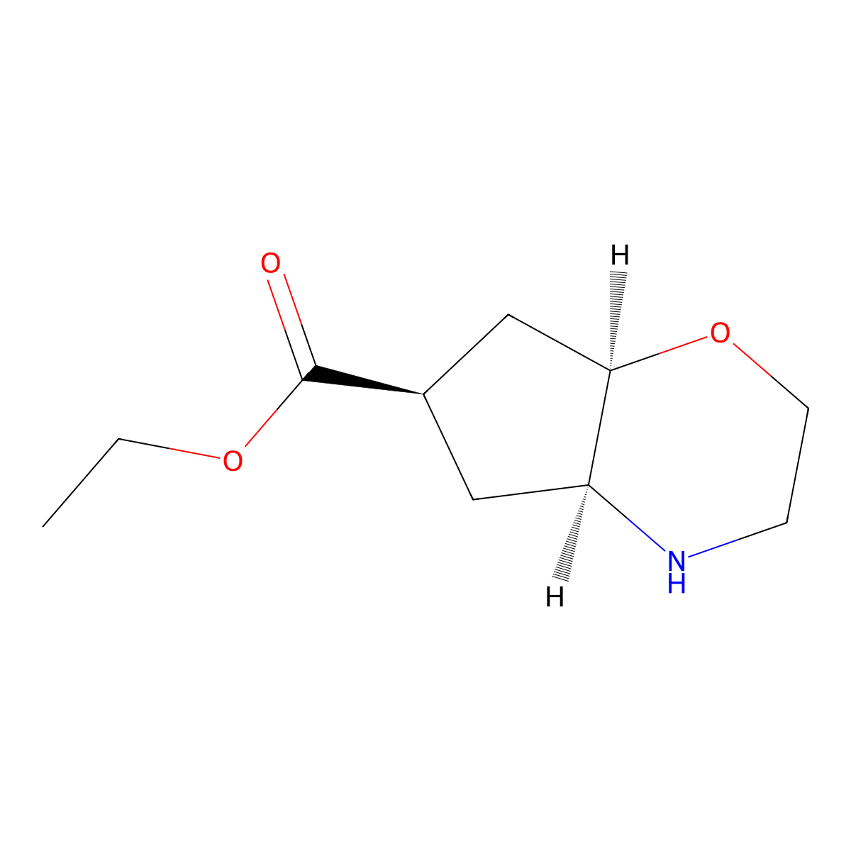 rac-ethyl (4aR,6S,7aS)-octahydrocyclopenta[b][1,4]oxazine-6-carboxylate molecular structure, CAS 2639391-36-7