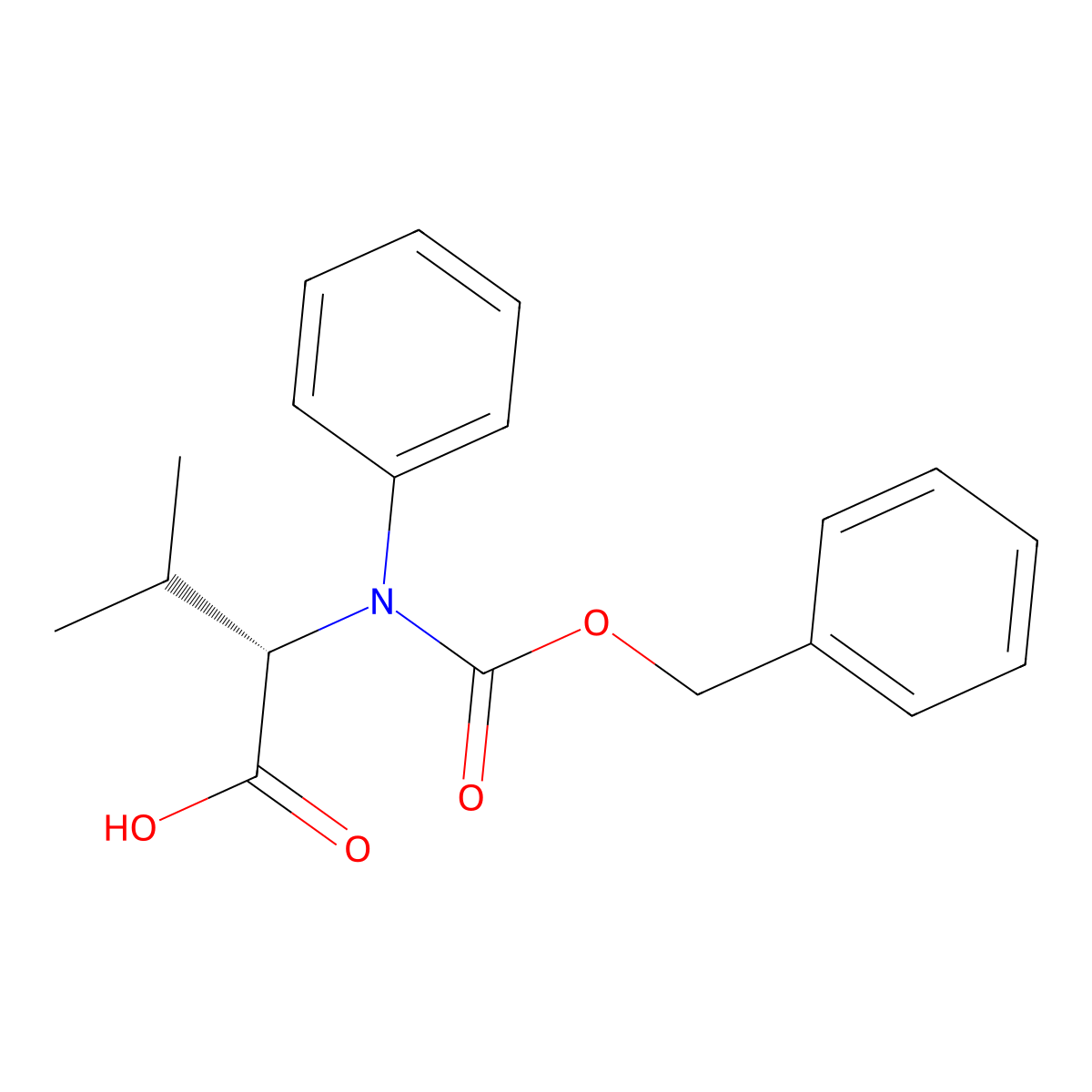 (2S)-2-{[(benzyloxy)carbonyl](phenyl)amino}-3-methylbutanoic acid molecular structure, CAS 2639391-40-3