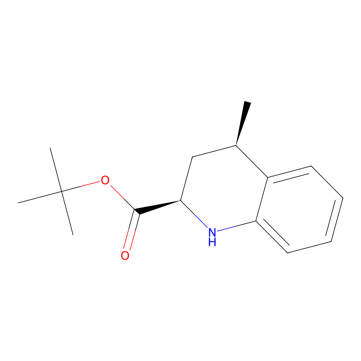 rac-tert-butyl (2R,4R)-4-methyl-1,2,3,4-tetrahydroquinoline-2-carboxylate molecular structure, CAS 2639391-51-6