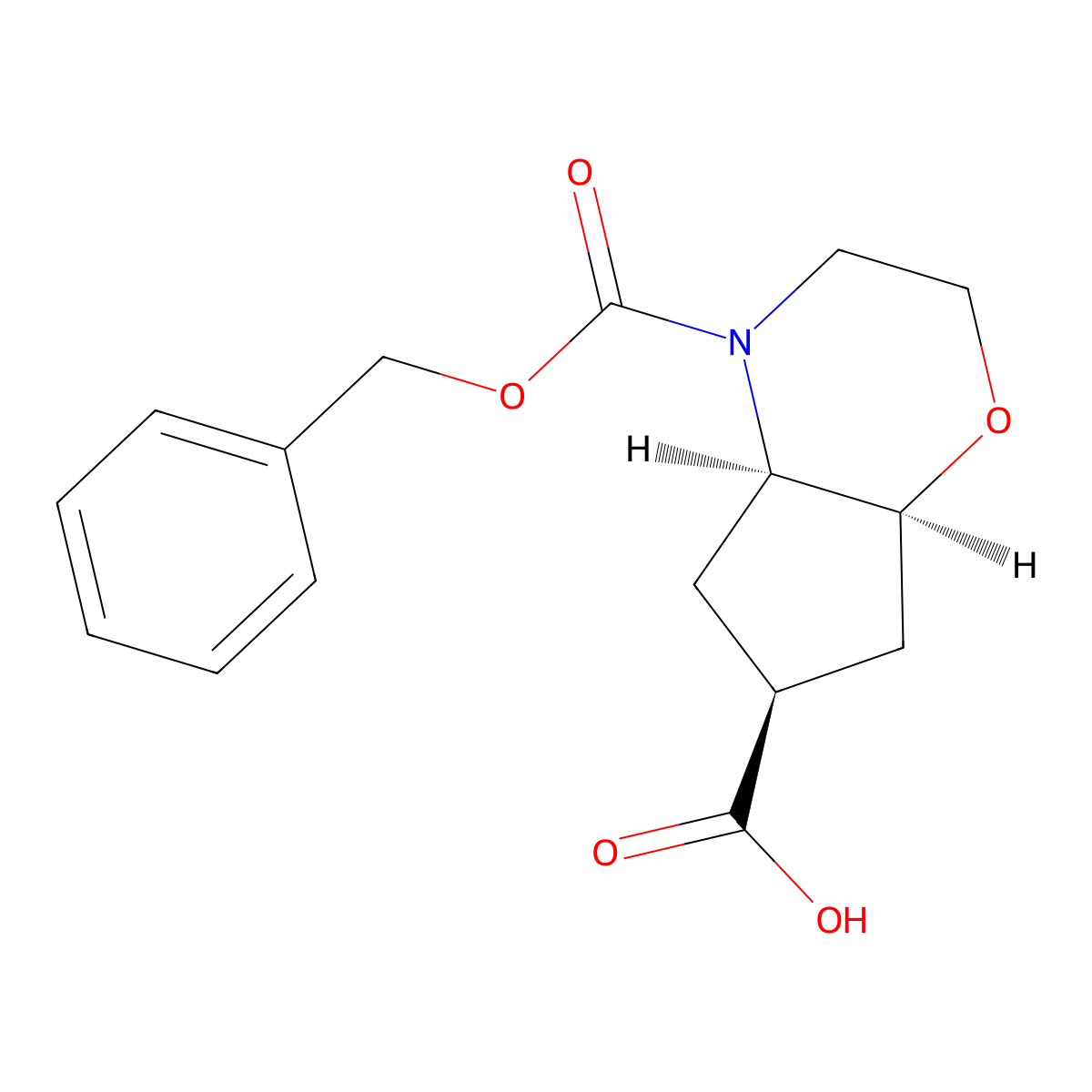 rac-(4aR,6S,7aS)-4-[(benzyloxy)carbonyl]-octahydrocyclopenta[b][1,4]oxazine-6-carboxylic acid molecular structure, CAS 2639391-53-8