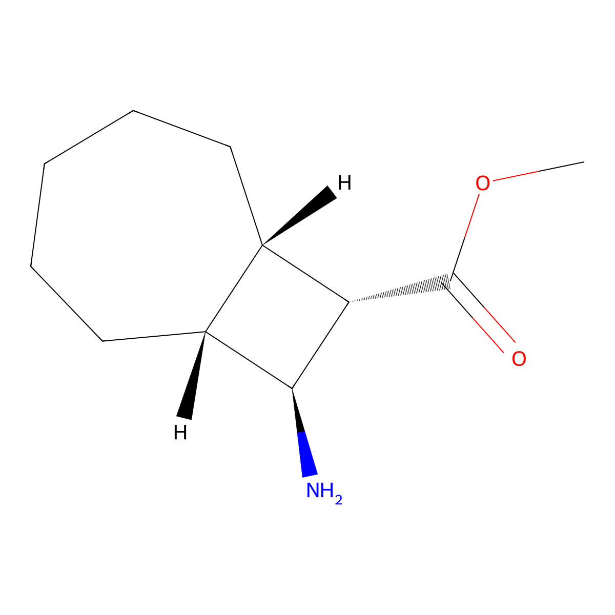 rac-methyl (1R,7S,8S,9S)-9-aminobicyclo[5.2.0]nonane-8-carboxylate molecular structure, CAS 2639391-67-4