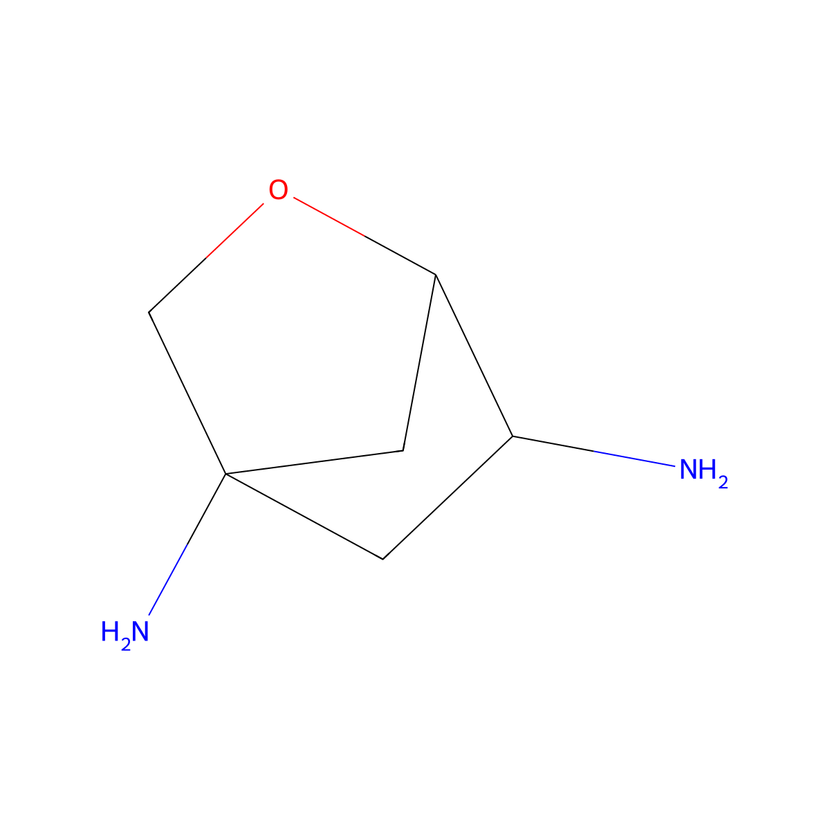 rac-(1R,4S,6R)-2-oxabicyclo[2.2.1]heptane-4,6-diamine molecular structure, CAS 2639392-29-1