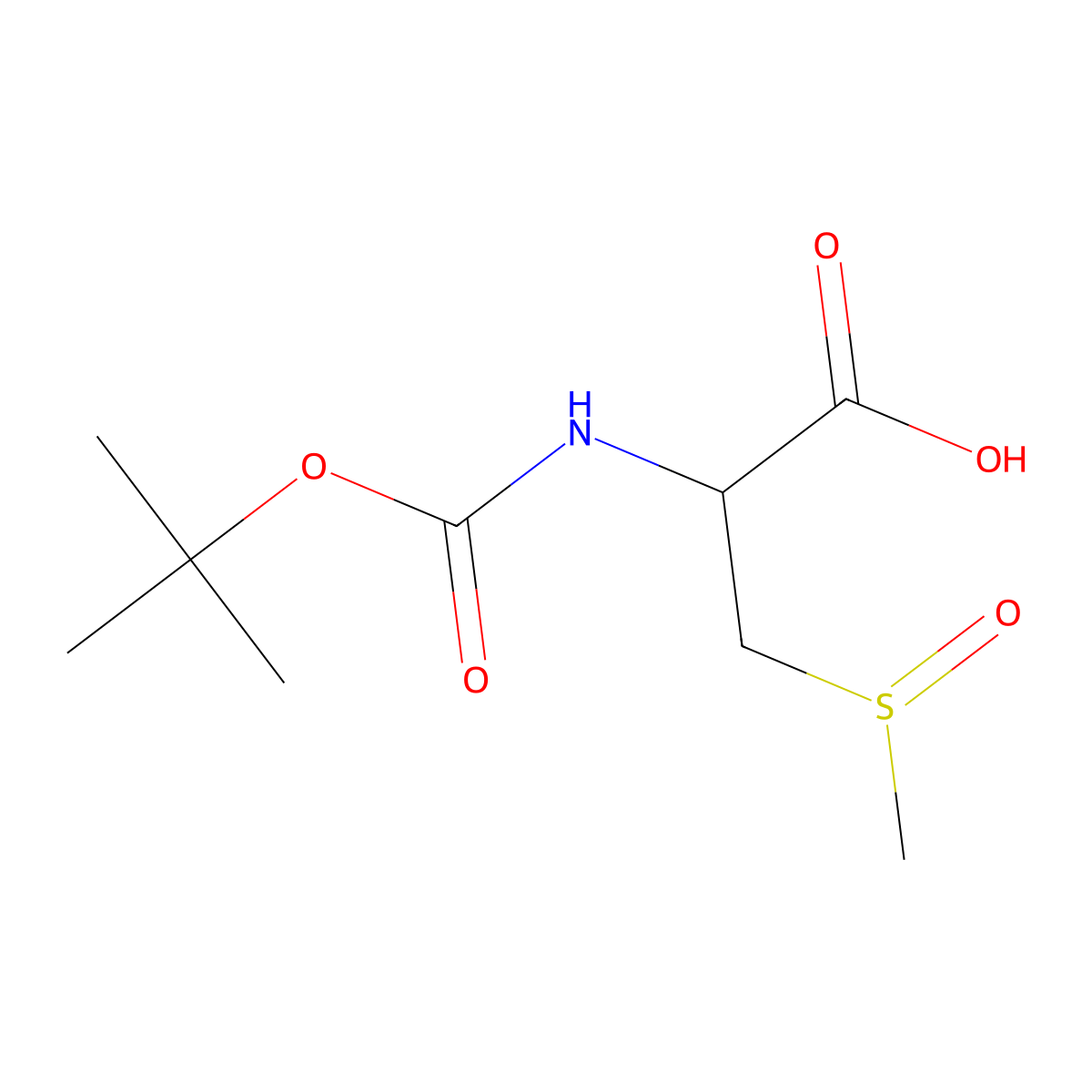 (2R)-2-{[(tert-butoxy)carbonyl]amino}-3-[(S)-methanesulfinyl]propanoic acid molecular structure, CAS 2639392-45-1