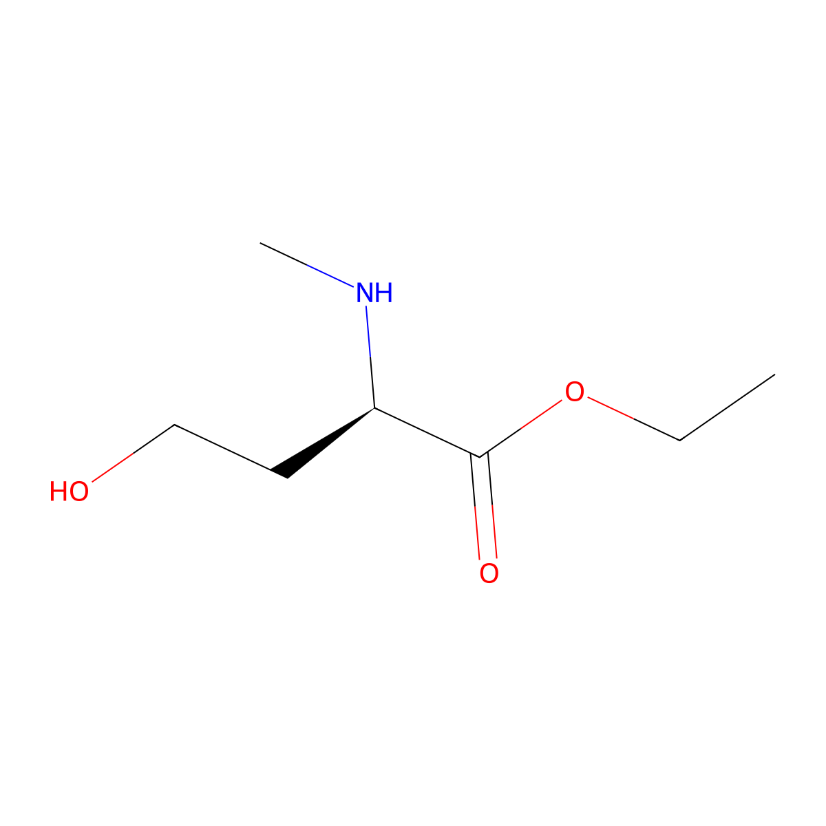 ethyl (2R)-4-hydroxy-2-(methylamino)butanoate molecular structure, CAS 2639392-51-9