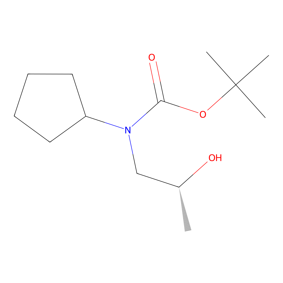 tert-butyl N-cyclopentyl-N-[(2R)-2-hydroxypropyl]carbamate molecular structure, CAS 2639392-81-5