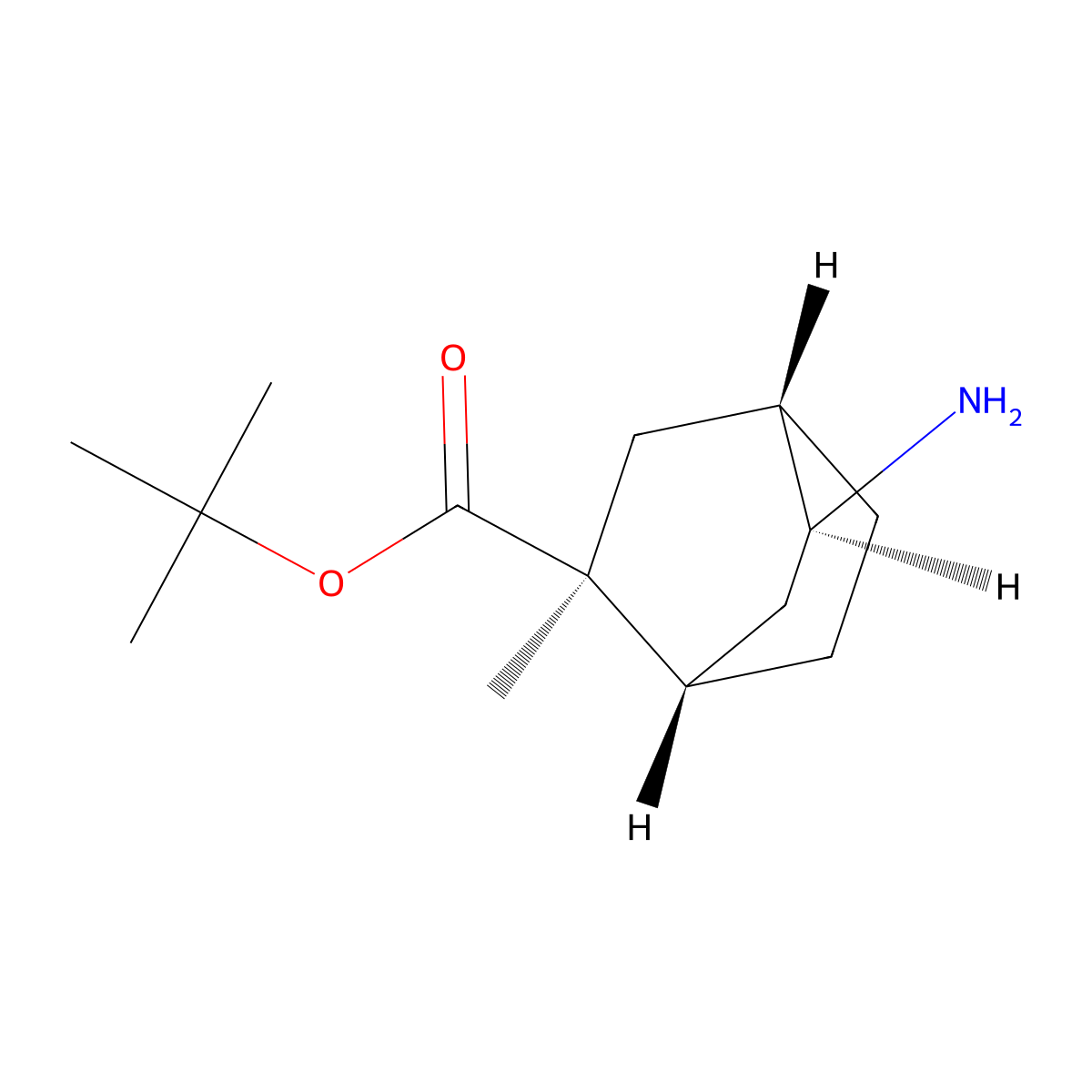 rac-tert-butyl (1R,2R,4R,5R)-5-amino-2-methylbicyclo[2.2.2]octane-2-carboxylate molecular structure, CAS 2639392-99-5