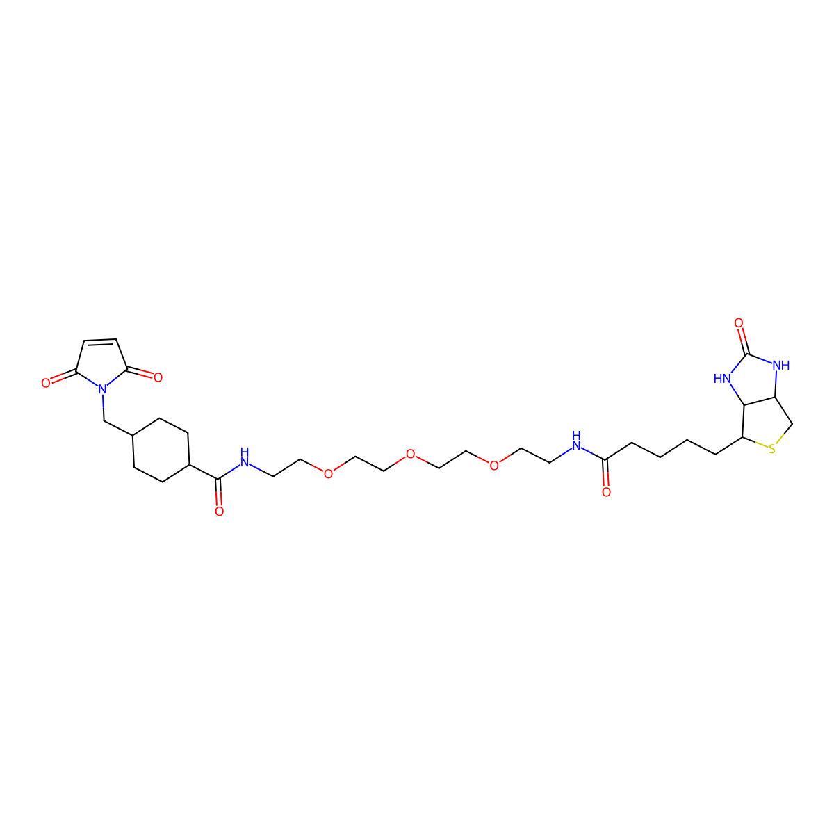 Mal-Cyclohexyl-PEG3-Biotin molecular structure, CAS 2639395-45-0