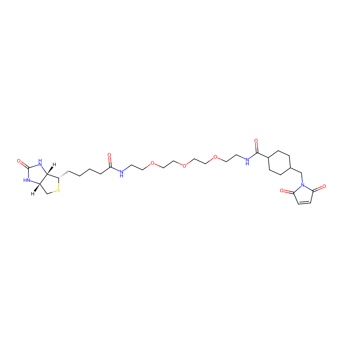 Mal-Cyclohexyl-PEG3-Biotin molecular structure, CAS 2639395-45-0