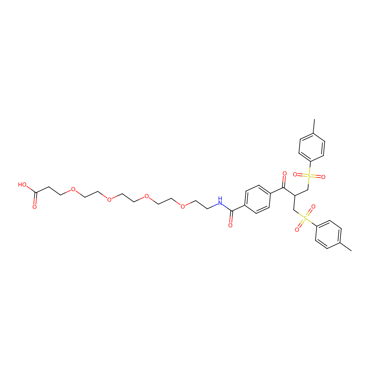Bis-sulfone-PEG4-Acid molecular structure, CAS 2639395-49-4