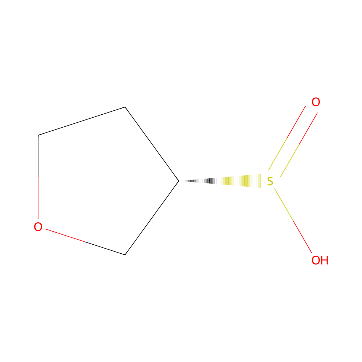 (3S)-oxolane-3-sulfinic acid molecular structure, CAS 2639399-29-2