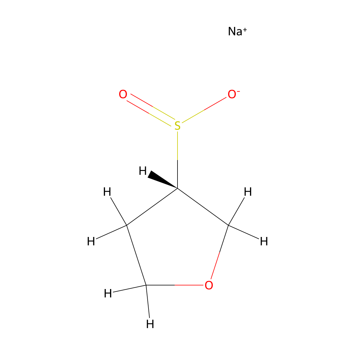 sodium (3S)-oxolane-3-sulfinate molecular structure, CAS 2639399-76-9