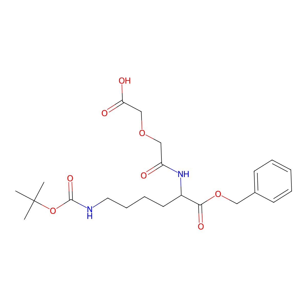 BenzylN1-[PEG1-acid]-N6-(t-Boc)-L-lysinate molecular structure, CAS 2639400-45-4