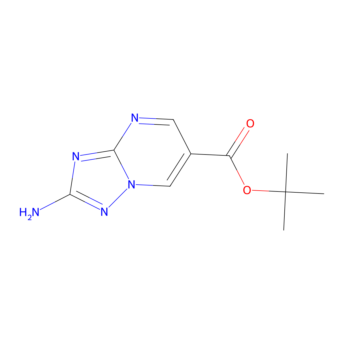 Tert-butyl 2-amino-[1,2,4]triazolo[1,5-a]pyrimidine-6-carboxylate molecular structure, CAS 2639401-91-3