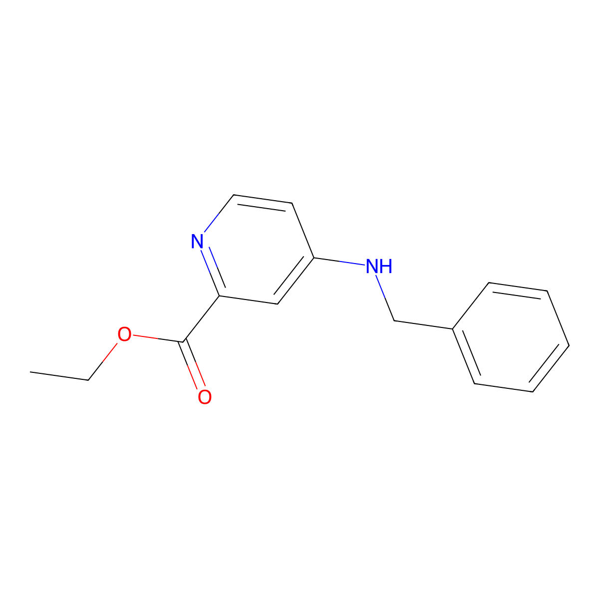Ethyl 4-(benzylamino)pyridine-2-carboxylate molecular structure, CAS 2639403-05-5