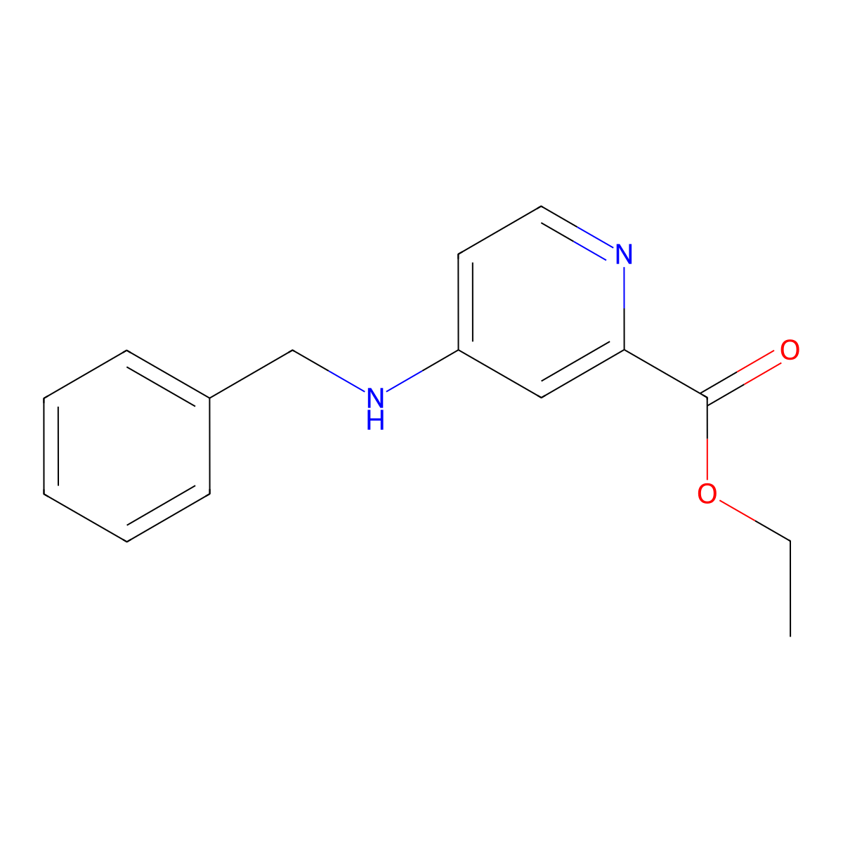 Ethyl 4-(benzylamino)pyridine-2-carboxylate molecular structure, CAS 2639403-05-5
