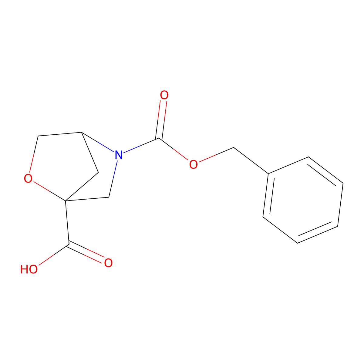 5-[(Benzyloxy)carbonyl]-2-oxa-5-azabicyclo[2.2.1]heptane-1-carboxylic acid molecular structure, CAS 2639403-44-2