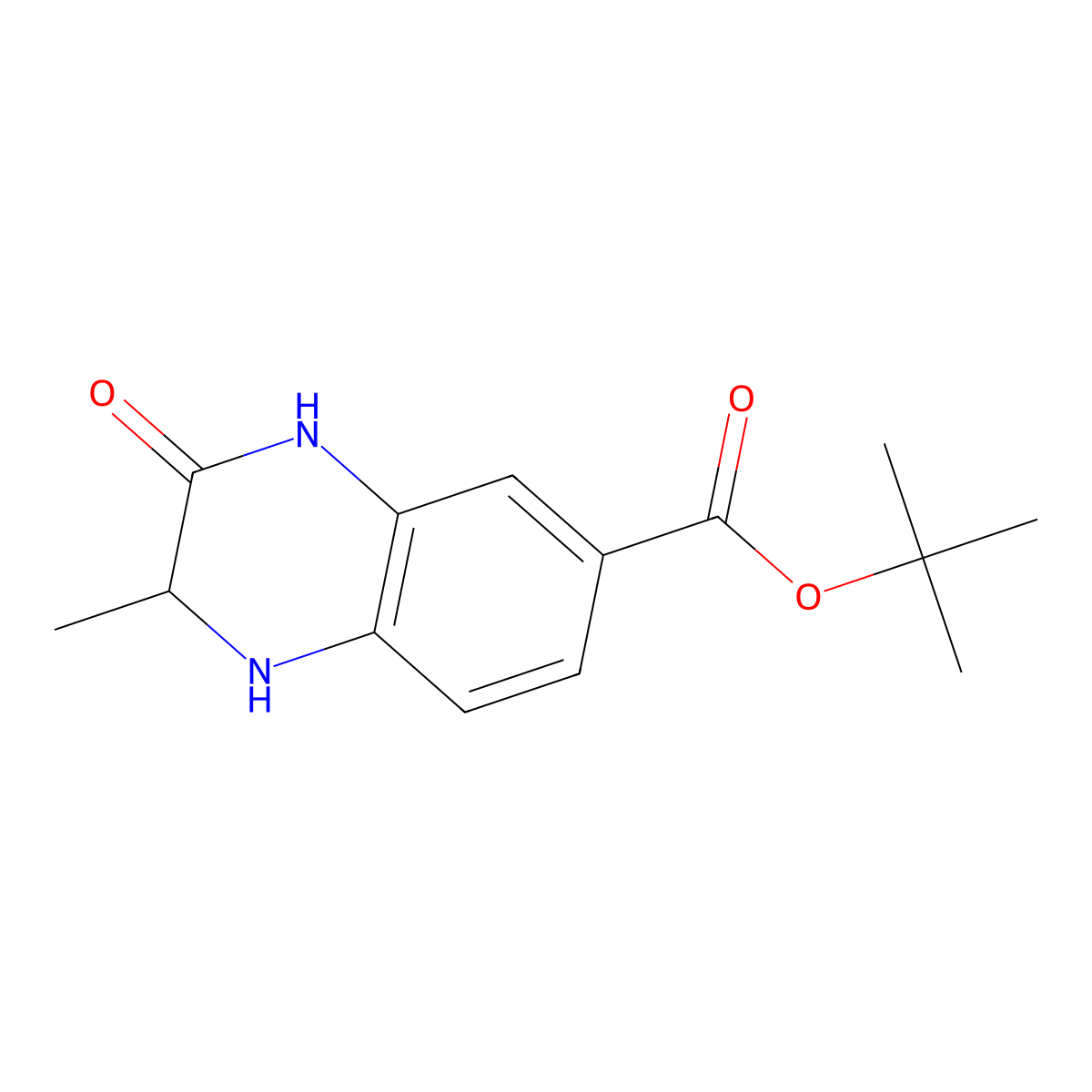 Tert-butyl 2-methyl-3-oxo-1,2,3,4-tetrahydroquinoxaline-6-carboxylate molecular structure, CAS 2639403-83-9