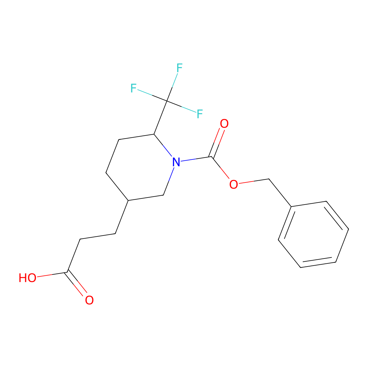 3-{1-[(Benzyloxy)carbonyl]-6-(trifluoromethyl)piperidin-3-yl}propanoic acid molecular structure, CAS 2639403-86-2