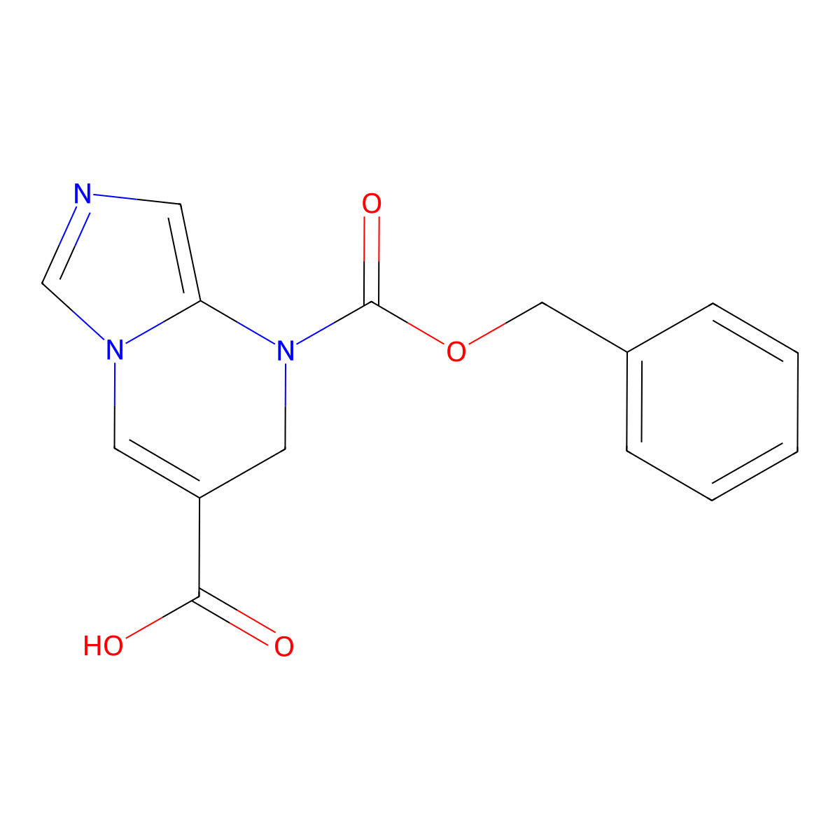 1-[(benzyloxy)carbonyl]-1H,2H-imidazo[1,5-a]pyrimidine-3-carboxylic acid molecular structure, CAS 2639403-93-1
